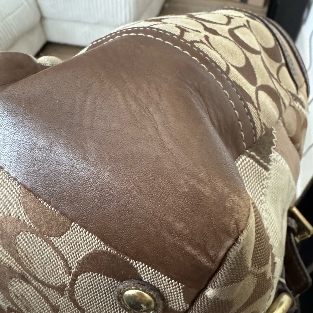 Coach Brown Patchwork Tote with Matching Wallet -… - image 5